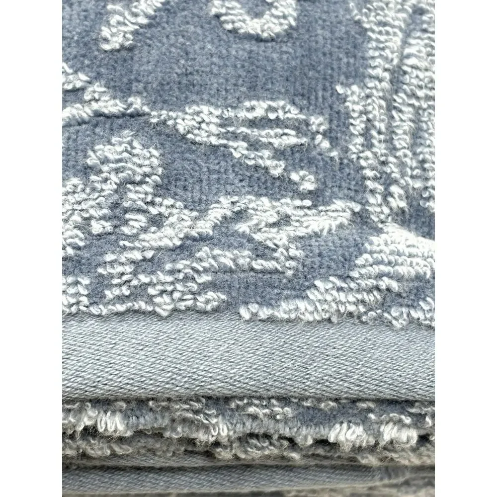 William Morris Co Hand Towels Strawberry Thief Blue Velour NWT Set Of 2